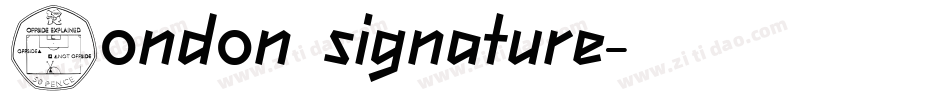 London signature字体转换